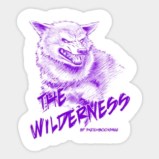 Wolf, The Wilderness- Purple Design Sticker